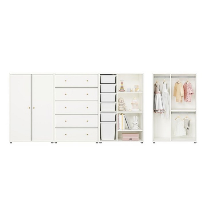 한샘 보나 긴옷형 베이비장 세트 240cm, 컬러:화이트(A)