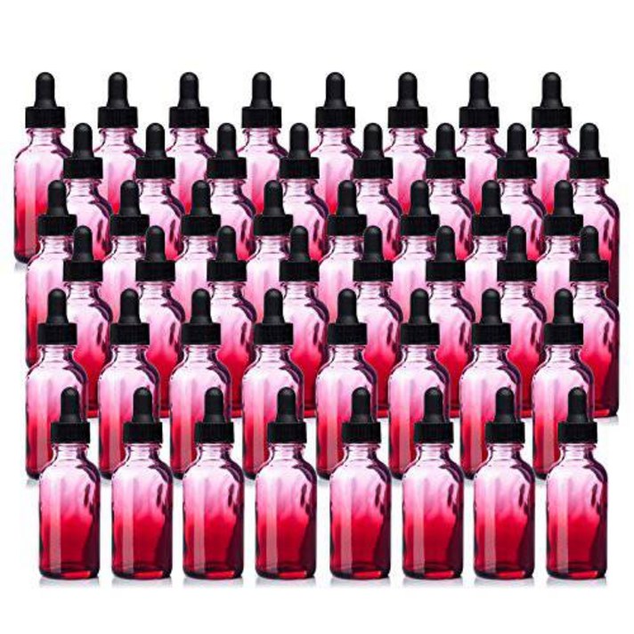 1 OZ Red Shaded Glass Boston Round Bottle Glass Pipette w/ bl/9857667, 상세내용참조, 상세내용참조, 상세내용참조