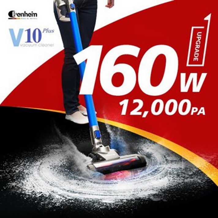 벤하임 160W V10-PLUS 2IN1 무선청소기 BVC-160B 블루