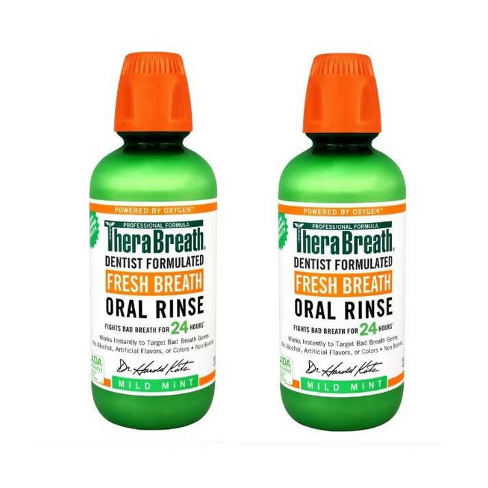 테라브레스 가글 마일드민트 2개 / TheraBreath Oral Rinse Mild Mint 16oz 2Pack