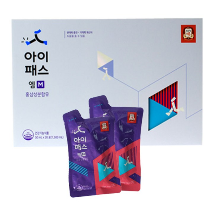 정관장 아이패스 M 50ml*30포 쇼핑백 당일출고, 30포, 50ml