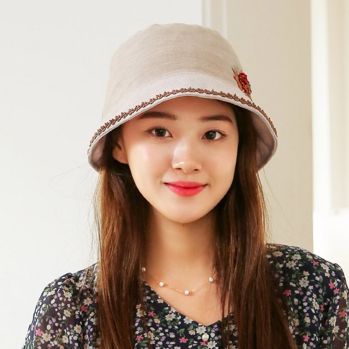 웨스트무브 버킷햇 봄 여름 여성모자 플라워 여자 벙거지모자 리브다운플버킷 (3컬러)