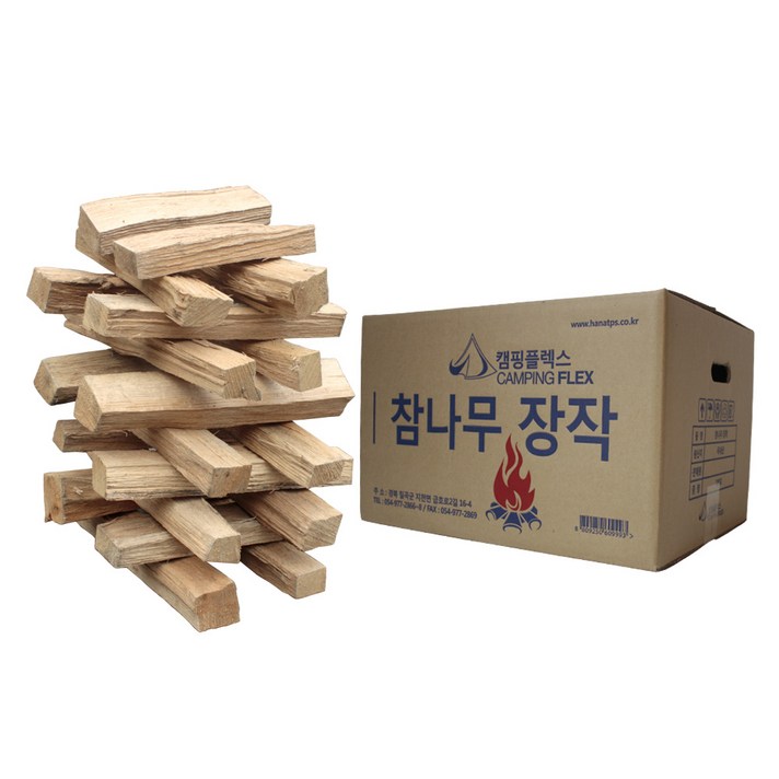 캠핑플렉스 참나무 장작 17~20kg 한박스, 참나무 한박스 약 17~20kg