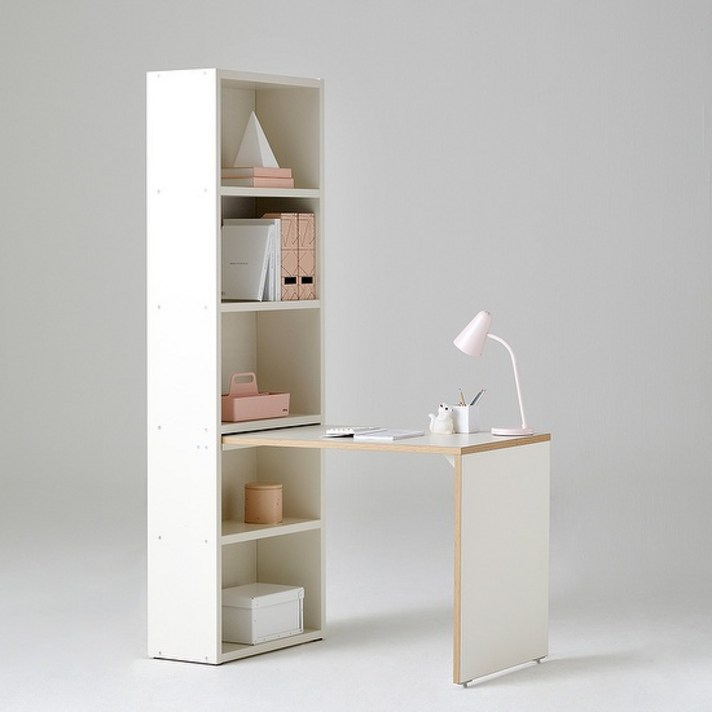 한샘 샘 책상 120cm h형 시공(컬러 택1), 색상:좌형/크림화이트(A)