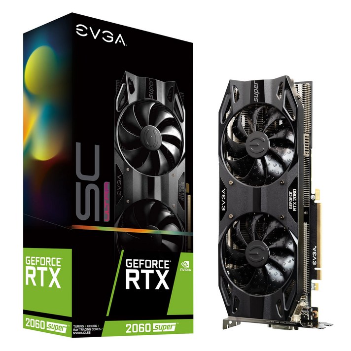 EVGA 지포스 RTX 2060 SUPER SC ULTRA GAMING D6 8GB 이엠텍 그래픽카드, 단일 상품