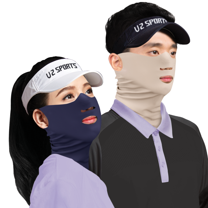 유투스포츠 롱넥 귀걸이형 익스트림라인 유브이차단 골프 운동 스포츠 등산 낚시 자전거 항균 마스크, 스킨21(밝은톤/민무늬)