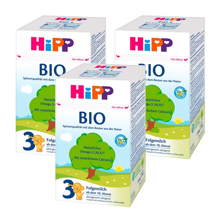 독일 힙 분유 바이오 3단계 (10개월~) 600g X 3개 HiPP Bio Folgemilch 3