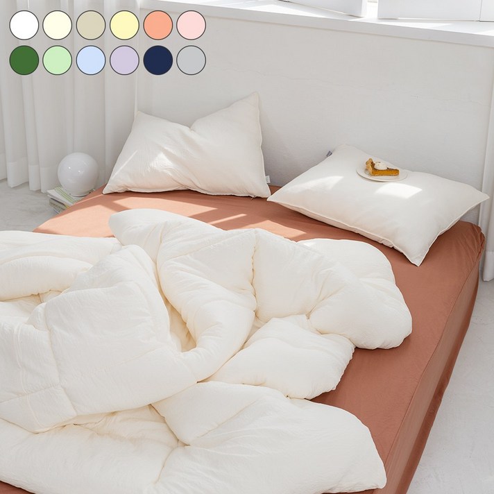 믹스앤매치 몽글 구름이불 항균 워싱 옥수수솜 사계절 차렵이불 SSQ