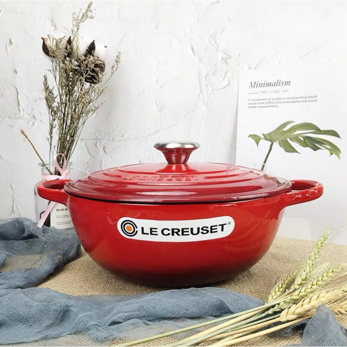 프랑스 명품 Le creuset 르쿠르제 마미떼 26cm 주물 무쇠 냄비 7 color, 베이지