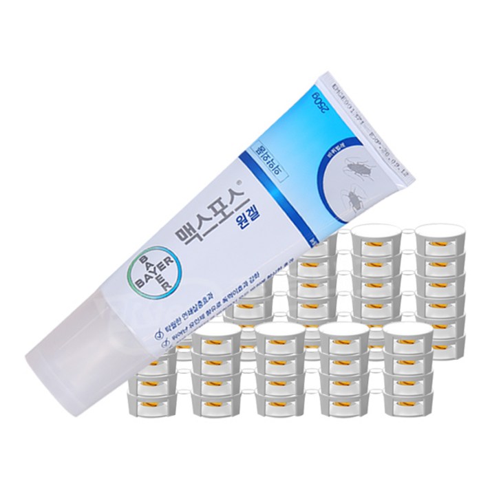 바이엘 맥스포스원겔 250g+먹이캡50개 바퀴약 베스트셀러 맥스포스겔 업그레이드형 최신판 바퀴벌레약 방역업체 살충제, 1개, 250g