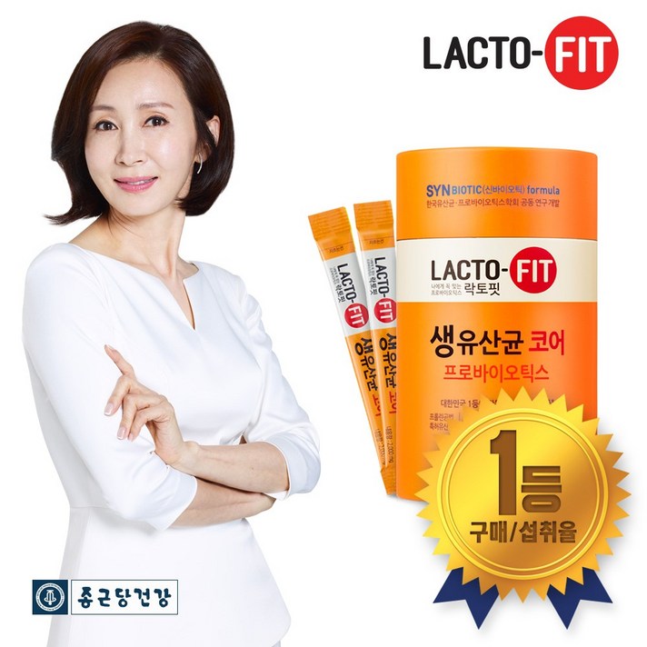종근당건강 [쿠폰할인] 락토핏 프롤린유산균 코어 60포 (프롤린공법), 1통