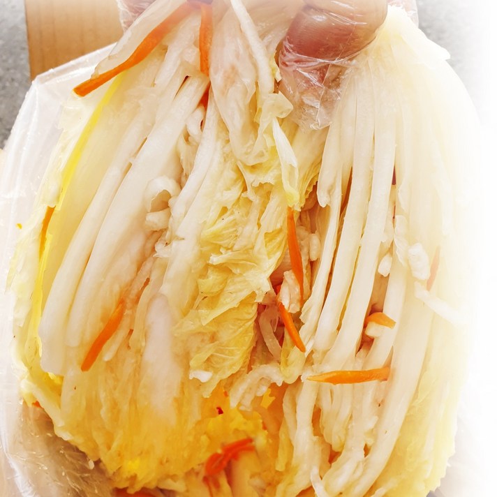 제대로담든 백김치10kg 중국산 종이박스포장