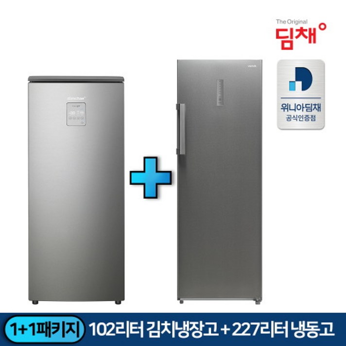 딤채 [전국무료설치] 김치냉장고 EDS10DFMMS + 위니아 냉동고 WFZU230NAS 패키지, 단품없음