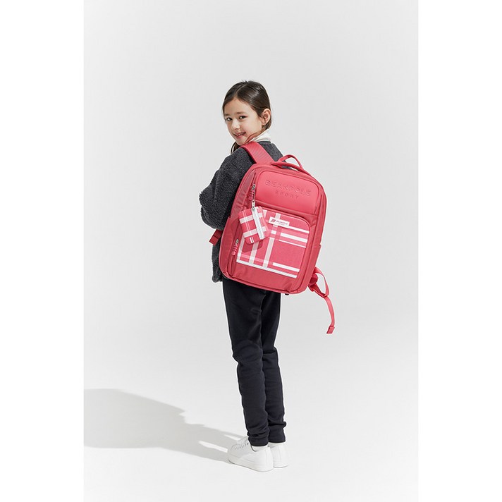 빈폴스포츠 [KIDS] 핑크 CHECK BOX MINI 백팩 (BO91D4K02X), 분홍