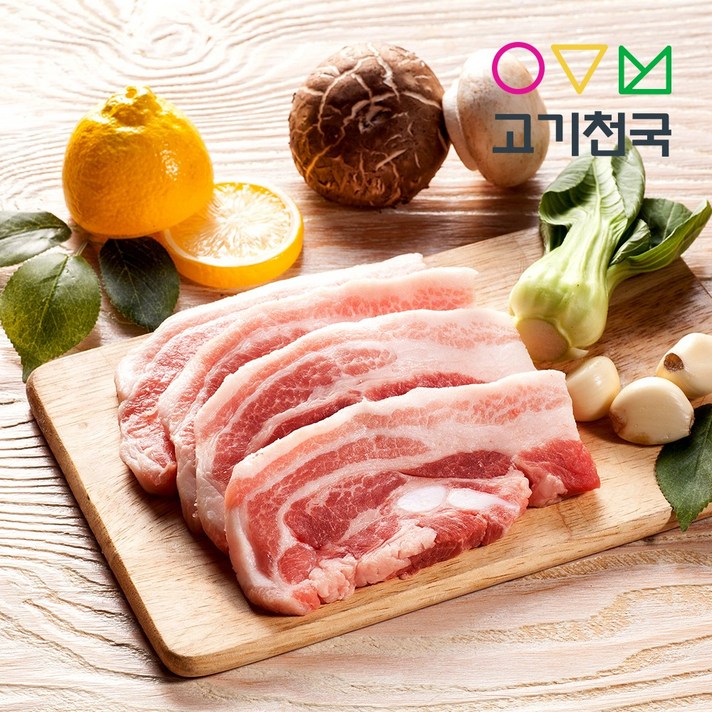 고기천국 삼겹살(바베큐용) 400g, 1팩