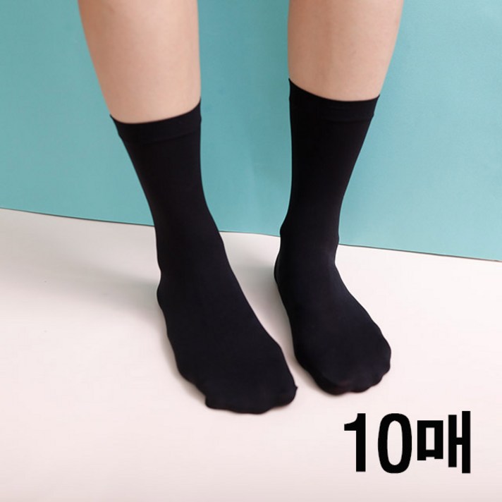 앤코양말 좀더긴 베이직 스타킹양말10매