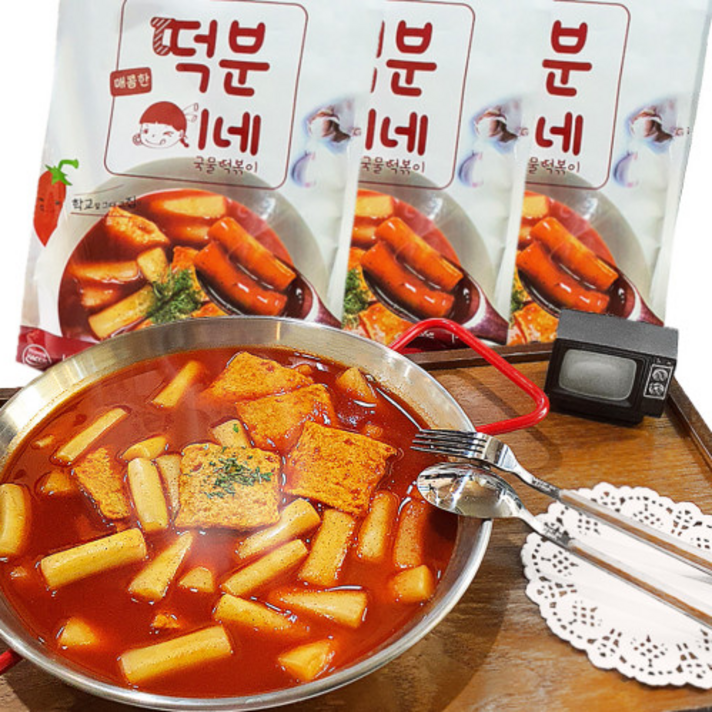 학교 앞 그 때 그 맛 떡분이네 즉석 국물 떡볶이 530g 3개