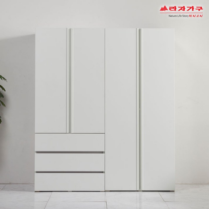 라자가구 위드 데보라 1600 옷장세트 B형 jy074, 화이트