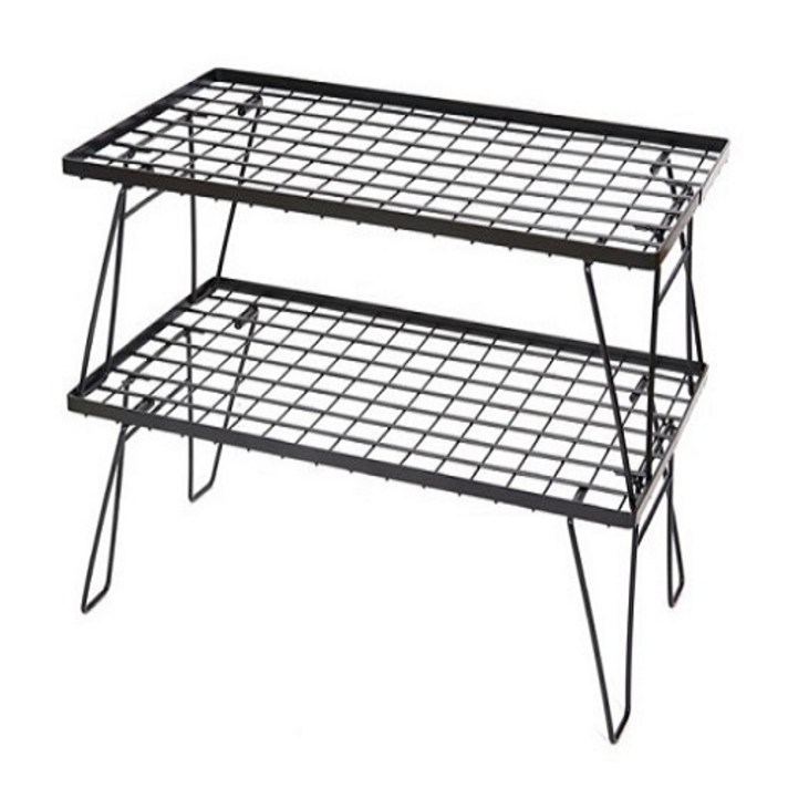 마룬 유니프레임st 쿨러 스탠드 2개+가방 4가지 색상 대나무상판 별매 테이블, 블랙