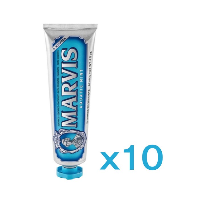 마비스 치약 MARVIS 아쿠아틱 민트85ml x 10