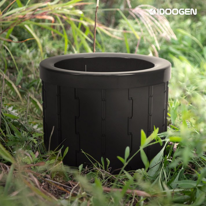 아이두젠 캠핑용 이동식 간이 화장실 접이식 PVC 토일렛박스, PVC- 블랙