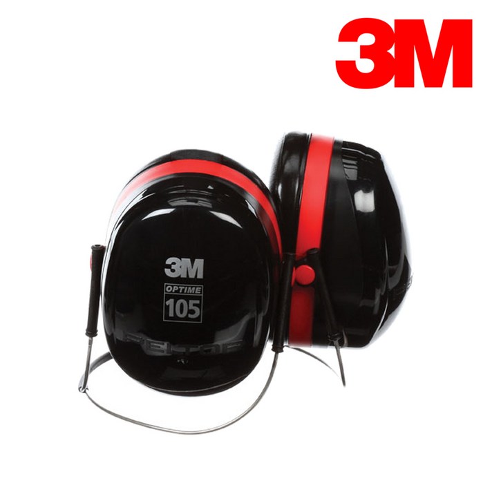 3M 머리뒤로 넘기는 타입 귀덮개 H10B 29dB 105dBA까지사용 가장 높은 차음률, 1개