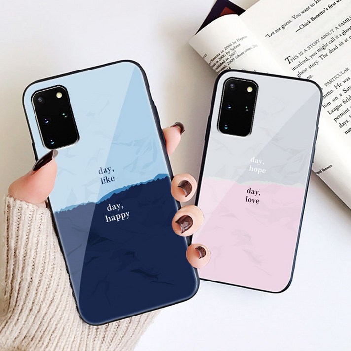 UNIVERSE 갤럭시 노트10 플러스 노트9 노트8 s8 s9+ s10 s20 s20울트라 파스텔 강화유리 휴대폰 케이스