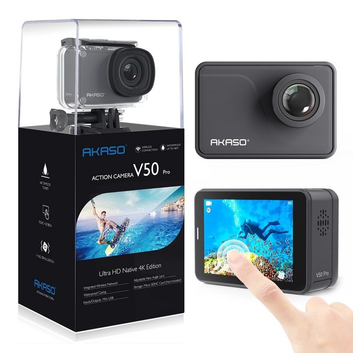 아카소 V50 EK7000 pro 4K Wifi 터치스크린 방수 액션캠 자전거 오토바이 블랙박스, V50 PRO