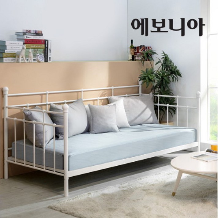 에보니아 [에보니아] 철제 데이베드 슈퍼싱글 C형 매트제외, 블랙