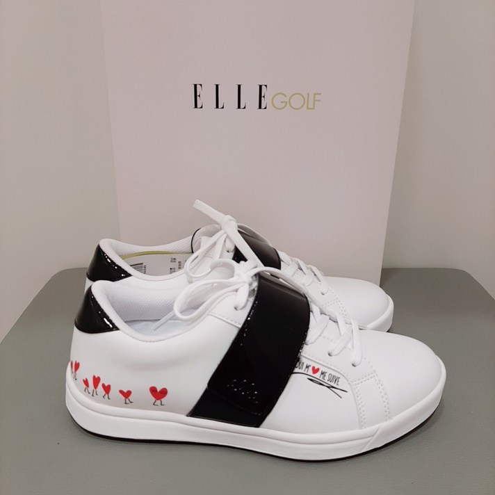 엘르골프 초특가벨크로 배색포인트 스파이크리스골프화 6f-27603820#