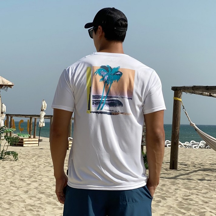 퀵실버 남성 반팔 래쉬가드 QS753WMT