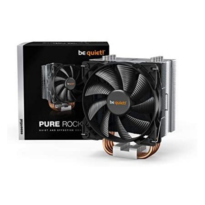 조용히하세요! -Pure Rock TDP 150W 브러시 드 알루미늄 CPU 쿨러 HDT 기술, 단색_One Size, 단색_One Size, 단색