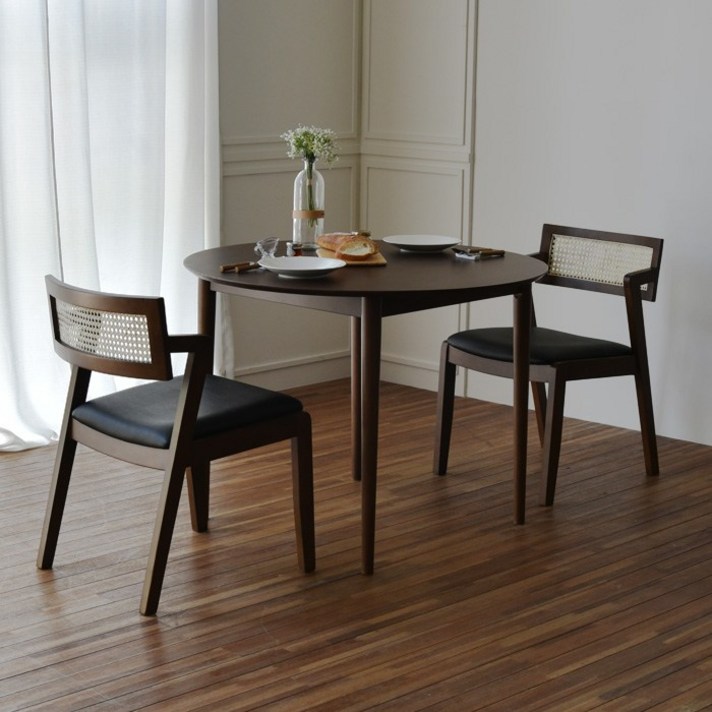 레트로하우스 라떼 원형테이블(1000), 스톤애쉬