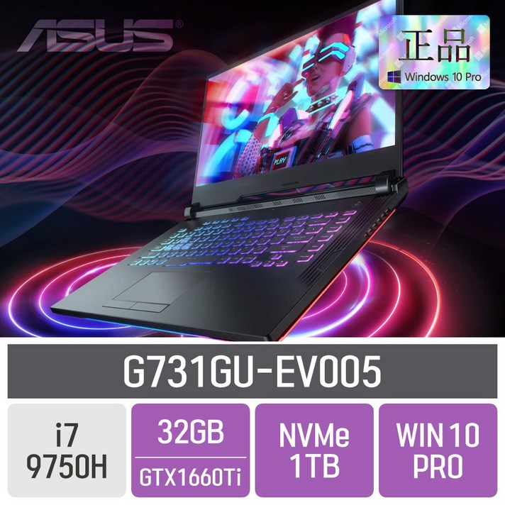 ASUS ROG G731GU-EV005, 32GB, 1TB, 포함