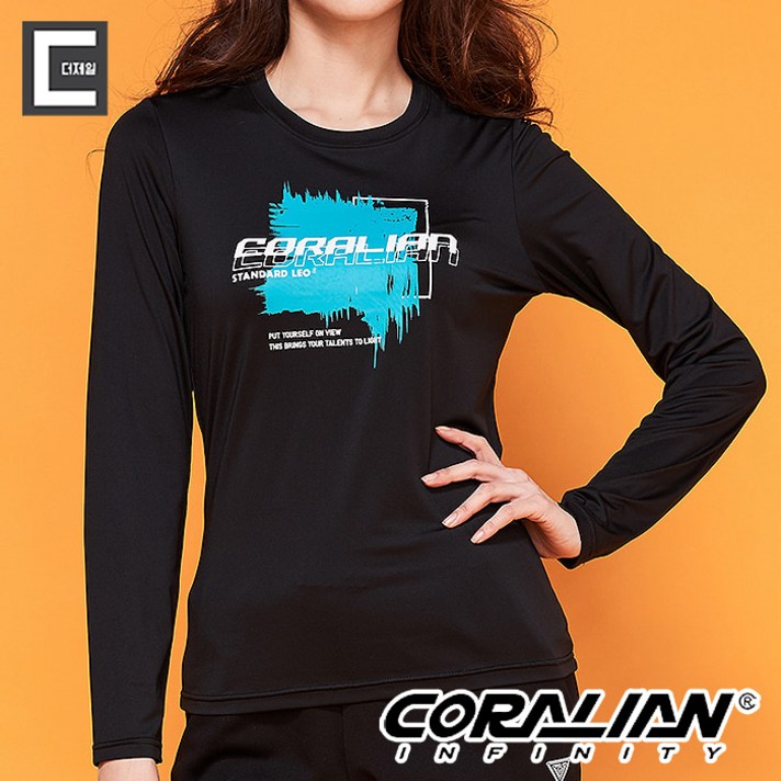 [정품] 코랄리안 CRT-B2087 빅로고 여성 긴팔티셔츠