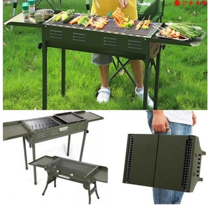 [빠른배송+쿠폰특가] 선우유통 캠핑 그릴 가성비갑 접이식 폴딩 휴대용 화로대 차박 글램핑 야외 바베큐 S M, 1개