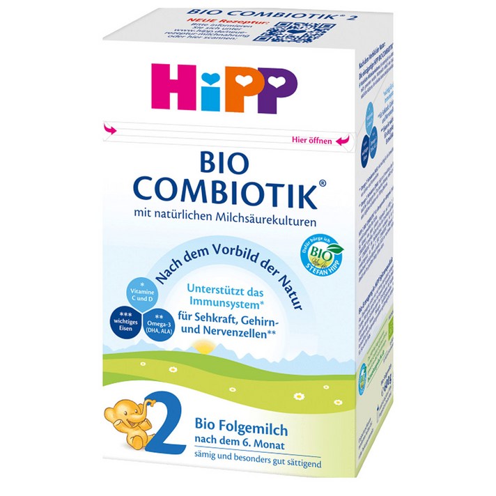 Hipp Bio Combiotik after the 6th month 힙분유 2단계 6개월 아기 독일 발송 21oz (600g) X 4팩