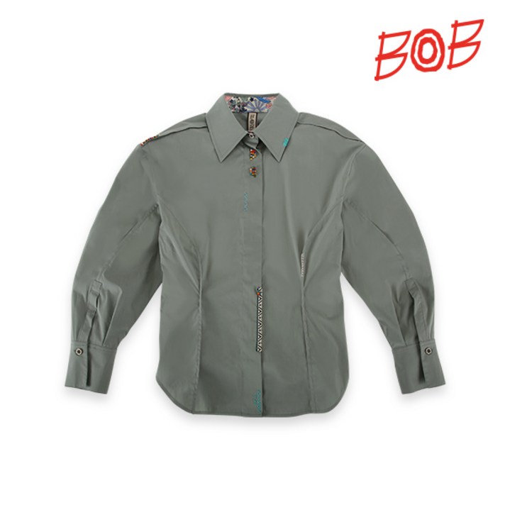 비오비 BOB 여성 수피마 면셔츠형 블라우스 - WBS2JB530_KH