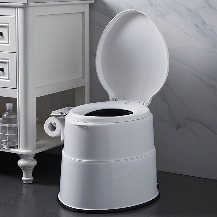 엘디에스 휴대용 이동식 화장실 변기, A 타입세트, 브라운