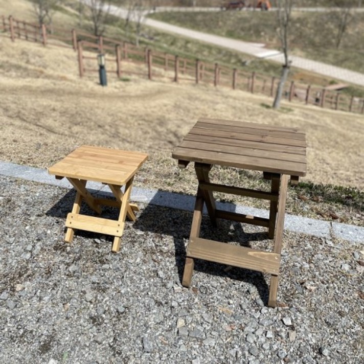 캠핑 쿨러스탠드 워터저그 받침대 우드 아이스박스 스탠리 스탠드, L사이즈(다크내츄럴)