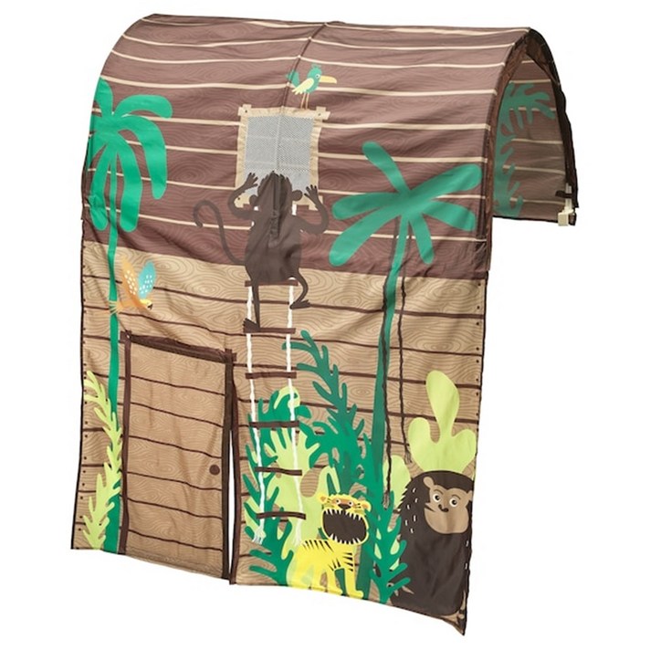 이케아(다모아마켓) 이케아 쿠라 베드텐트+커튼 브라운