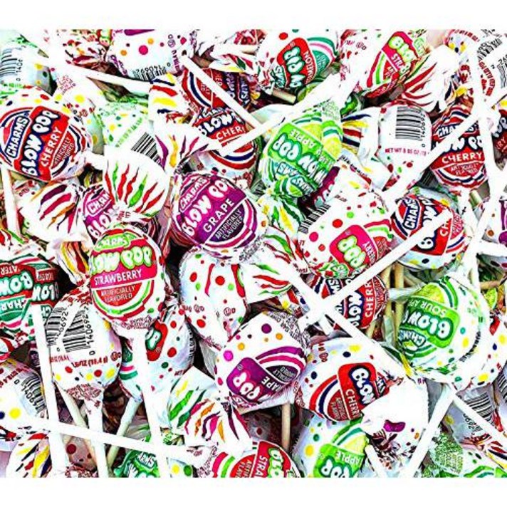 Sunny Island Charms Blow Pop Candy Bubble Gum Filled Pop Assorted Fr, 상세내용참조