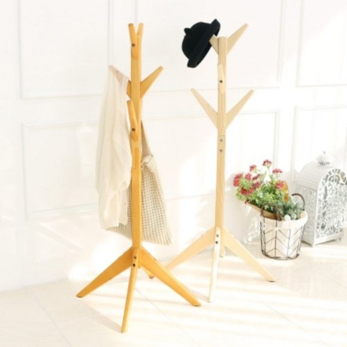 [텐바이텐] 모던라인원목스탠드옷걸이어린이용, 내츄럴