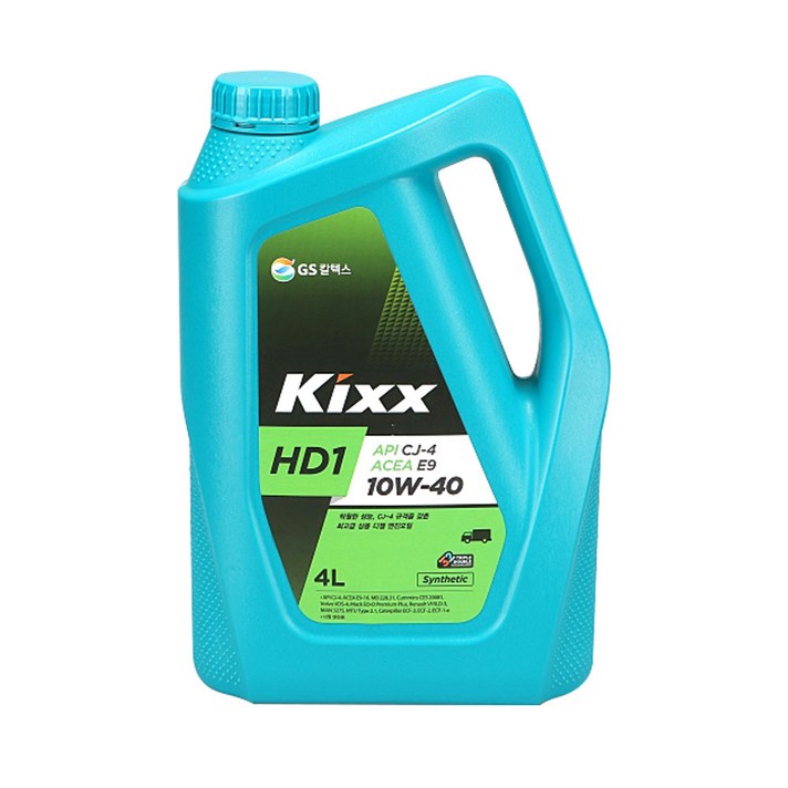 엔진오일 Kixx HD1 CJ4 E9 10W404 4L BX 트럭 버스 및 건설장비 엔진오일, 4L, 1개