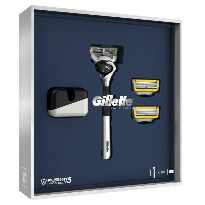 [질레트] 퓨전5 프로쉴드 선물세트 리미티드 에디션/Fusion5 ProShield Chrome Razor Premium Edition