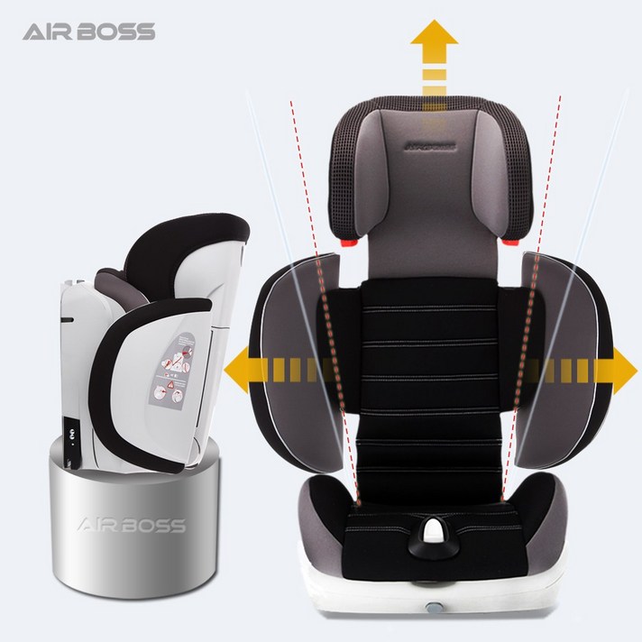 에어보스 가디언 휴대용 주니어 카시트 ISOFIX, 메트로 그레이