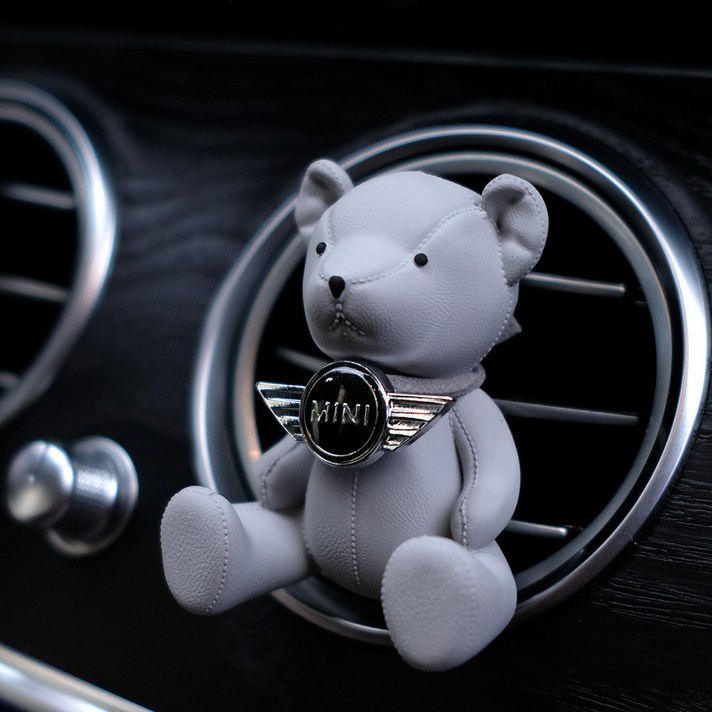 1+1 행사 테디베어 차량용방향제 벤츠 BMW 아우디 제네시스 미니쿠퍼 고급오일 석고방향제, 08.편백, 그린