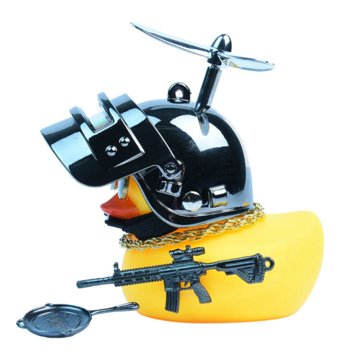 배그 3뚝 러버덕 오리 자전거 전동킥보드 바이크 오토바이 헬멧 전조등 악세사리 라이트 오리벨, 1. 블랙