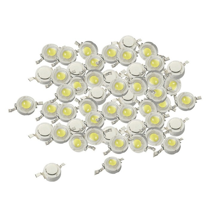 STK 구슬 백색 LED 다이오드가 50 조각 1W 고성능 SMD LED 옥수수 속 칩에 의하여 점화합니다, 1개