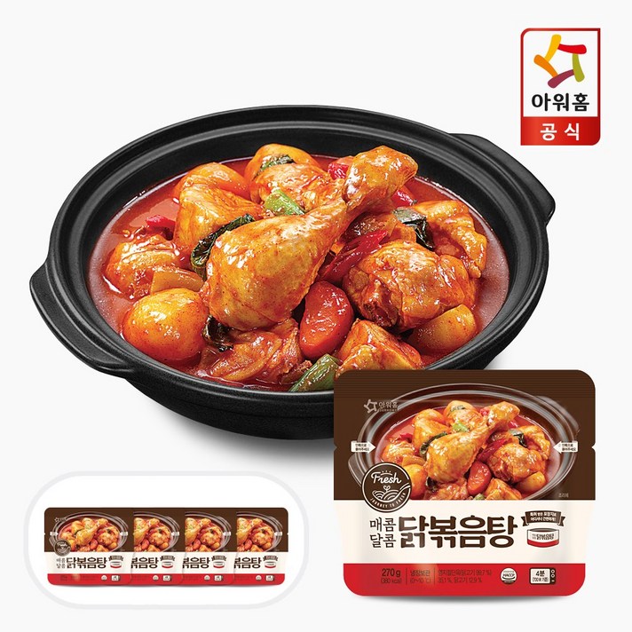 매콤달콤 닭볶음탕 270g x 4팩, 1080g, 1개